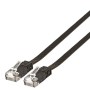 Cat6 U/UTP lapos patch kábel 0,25m fekete LSZH